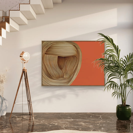 Artwork Desert Rhythm dans un intérieur contemporain