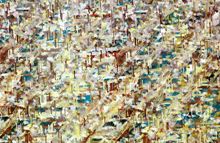 Détail du tableau abstrait Soft Rain