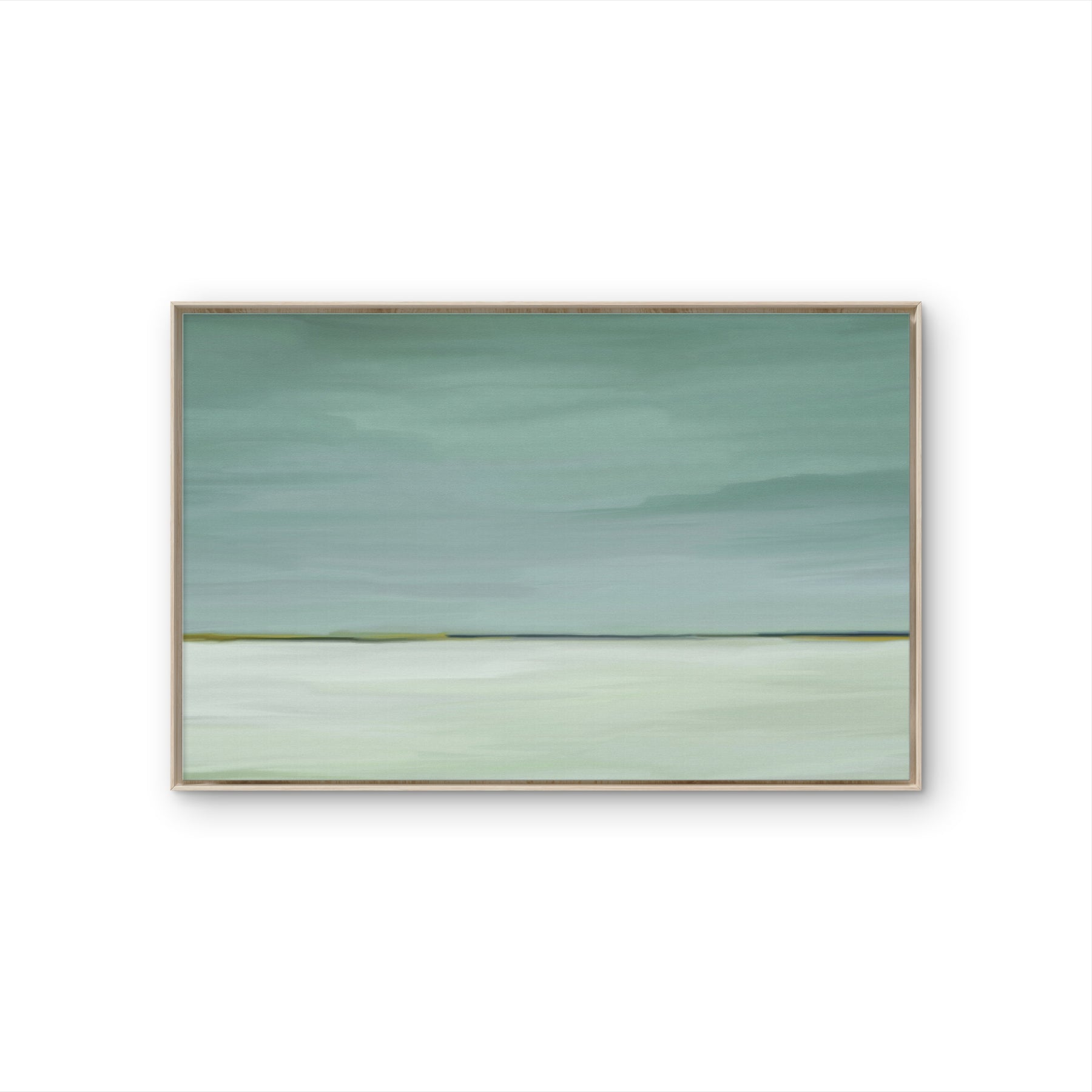 Tableau abstrait contemporain Quiet Shore inspiré de l’horizon et de la mer