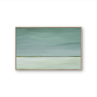 Tableau abstrait contemporain Quiet Shore inspiré de l’horizon et de la mer