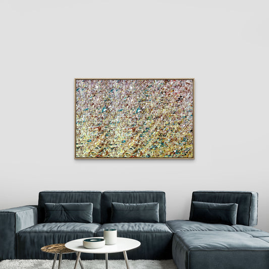 Tableau Soft Rain dans un intérieur contemporain