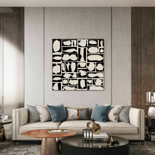 Tableau sur toile Grid Form dans un intérieur contemporain