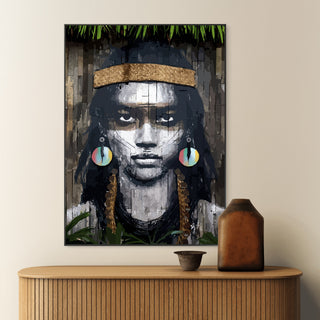 Tableau sur toile Tribal Grace dans un intérieur contemporain