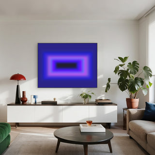 Tableau sur toile Violet Depth dans un intérieur contemporain